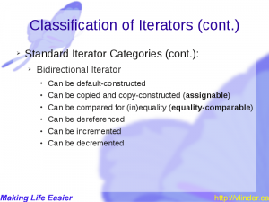 Bidirectional Iterators