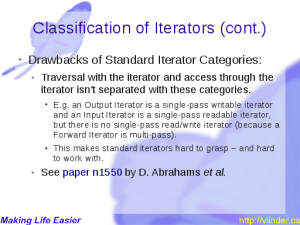 Iterator Category Drawbacks